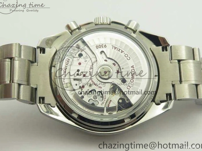 0306 TechFriendly SpeedMaster MoonWatch SS OMF 1:1 Best Edition Black Red Dial On SS Bracelet A9300 V 8092